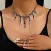 Joias Transfronteiriças Mais Vendidas Atacado Joias da Moda Festa Feminino Strass Conjunto de Colar e Brincos de Polvo Cool