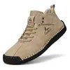 Zapatos de Cuero para Hombre de Talla Grande Transfronterizos de Corte Bajo Cosidos a Mano Casuales Zapatos Planos Slip-On Slip-Ons Zapatos de Conducción para Hombre