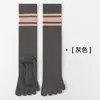 Calcetines de Yoga de Cinco Dedos, Largo hasta la Pantorrilla, Antideslizantes, Profesionales para Correr, Saltar la Cuerda, Fitness Específico, Calcetines Largos Deportivos de Compresión para Pilates para Mujer
