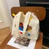 Bolsa de Lona para Perro Dachshund de Corea del Sur para Mujer de Gran Capacidad Estilo Perezoso Bolsa de Tote Estudiante Versátil para Todo Bolsillo Portátil para Compras