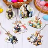 Nuevas Decoraciones de Pascua Transfronterizas, Colgantes de Madera de Pascua, Colgantes de Conejito, Adornos Colgantes Decorativos