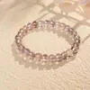 Pulsera de Cristal con Perlas de Cristal Natural Optimizada Pulsera Versátil de Nicho Joyería de Moda de Lujo Ligero Venta al por Mayor para Mujeres