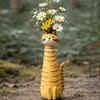 Artículo Popular en Sitios Web Independientes: Florero Hecho a Mano con Forma de Gato Original