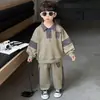 Nueva Colección Primavera y Otoño 2026 para Niños: Elegante Conjunto de Dos Piezas: Camisa Polo Bordada y Sudadera para Ropa Deportiva de Niños