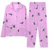 Pijamas de Mujer Primavera Otoño e Invierno Mujer Nuevo Manga Larga Caricatura Lindo Caricatura Dos Piezas Casual Ropa para el Hogar Venta al por Mayor