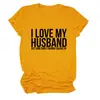 AMO A MI ESPOSO PERO Amazon wish sitio independiente playera casual simple de mujer cuello redondo manga corta