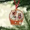 Nuevo perro lindo transfronterizo material acrílico colgante plano para coche accesorios para mochila decoración del hogar