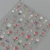 Adesivos de Manicure Rosa Seco Retrô Estilo Ins Transparente Estéreo de Alto Valor Flor Simples Fresca Adesivos de Decoração para Caderno