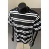 2026 Verano Nuevo Estilo Estilo Hong Kong Base Blanca Talla Grande Rayas Cuello Redondo Manga Corta Camiseta M-5X HT261181-P22