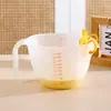 Taza medidora con filtro de grado alimenticio para líquido de tartal de huevo con báscula, taza medidora de plástico de gran capacidad, huevo, cocina, repostería