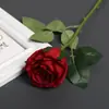 Flor Artificial Rosa de Borda Enrolada de Cabeça Única Atualizada, Material de Flor para Decoração de Salão de Casamento, Flor Falsa para Decoração de Casa, Adereço de Fotografia