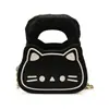 Bolso de mano de gato de dibujos animados, lindo para niñas, correa larga desmontable para el hombro, monedero portátil para lápiz labial de un solo hombro cruzado, transfronterizo