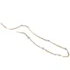 Cadena de Cobre Coreana Rellena de Oro de 14K Hecha a Mano Cadena de Perlas de Imitación Pendientes Cadena de Borla Collar Pulsera Cadena Suelta Decorativa