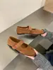 Zapatos planos de verano para mujer estilo francés de piel suave, suelas blandas que no cansan los pies, zapatos de pezuña de cerdo de punta dividida, mocasines, talla grande