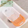 Cesta de Lavado de Verduras Retráctil Multifuncional de Doble Capa, Almacenamiento de Cocina, Fregadero de Frutas para Sala de Estar, Cubeta de Lavado de Platos de Plástico