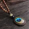 Collar de Xizang Más Vendido Versátil para Hombres y Mujeres Estilo Étnico Vintage Cadena de Lana Accesorios para Ropa Larga de Algodón y Lino Viaje de Madera