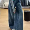 Jeans Anchos Vintage para Mujer Tallas Grandes, Pantalones Adelgazantes de Verano para Figuras en Forma de Pera, Piernas Gruesas, Caderas Anchas, Pantalones de Longitud Completa