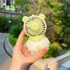 Ventilador de mão pequeno porquinho de desenho animado fofo mini USB recarregável silencioso portátil verão exterior ventilador atacado