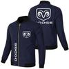 Chaqueta de Hombre Negra Deportiva Talla Grande Moderna Comercio Exterior Cierre Holgada Estilo Motociclista Punk Estándar de Coche Europea y Americana