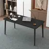 Escritorio de computadora simple, escritorio de oficina, escritorio de acero y madera, diseño minimalista y moderno, escritorio doble económico