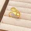 Anillos Transfronterizos Europeos y Americanos de Acero de Titanio Colorido, Anillos Abiertos de Acero Inoxidable de Lujo Ligero de Gama Alta, Joyería de Oro de 18 Quilates que No se Desvanece