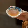 Pez pintado a mano jugando con flores de loto, taza de té de cerámica bajo vidriado, juego de té de estilo chino nuevo, taza de té, taza de degustación, cuenco de té