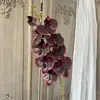 Orquídea Borboleta Artificial de Filme com 9 Cabeças e Textura Impressa em 3D, Orquídea Falsa para Arranjos Florais de Casamento, Flor para Decoração de Casa