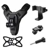 Adecuado para accesorios GoPro, soporte de barbilla para casco, juego 5 en 1, juego de soporte de fijación para casco de vehículo todoterreno