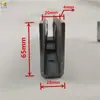 Canal de acero al carbono en forma de U empotrado canal de acero borde de vidrio cubierto pista de vidrio sin marco ranura de valla ranura de barandilla escaleras de edificio rojas