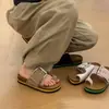 Versión de Piel de Oveja~Zapatos Birkenstock Retro, Hebilla de Moda, Sandalias Cómodas sin Cierre para Mujer, Elegantes Pantuflas de Exterior para el Trayecto al Trabajo