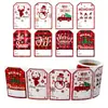 Etiquetas Adesivas de Presente de Natal Xadrez Vermelho e Preto Merrybright Adesivos Selantes Festivos 100 Folhas/Rolo Venda Quente Transfronteiriça