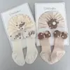 Conjunto de Gorro y Calcetines para Bebé Niña, Gorro de Hilo Floral, Gorro Protector de Fontanela para Recién Nacido, Gorro Indio