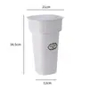 Cubo Refrescador de Flores de Agua Profunda Tamaño Grande Engrosado Floristería Francesa Flores Frescas Altura 50cm Estilo Coreano Cubo Refrescador de Flores Extra Grande