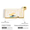 Accesorios de Joyería de Acero Inoxidable Transfronterizos Maleta de Dibujos Animados Goteo de Aceite Flor Colorida Chapado en Oro Real de 18K Colgante