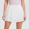 Falda Corta Plisada Falsa de Dos Piezas Anti-Exposición Estilo Preppy Deportiva Fitness Casual Falda de Línea A Tenis Falda para Exteriores Verano