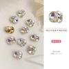 Explosiones de arte para uñas tamaño pequeño pila cuadrada gruesa taladro terminado Red Social Cristal Súper Brillante multi-corte moca uñas taladro grande accesorios