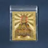 Adesivos de Celular Dourados Folha de Ouro de Ano Novo, Folhas Douradas, Cartões de Ano Novo, Amuletos de Presente dos Cinco Deuses da Riqueza, Adesivos Protetores