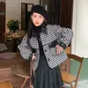 Chaqueta Botonada de Bolsillo Chic para Primavera y Otoño para Mujer, Versátil y Elegante, Abrigo Corto de Espiga Petite, Transfronterizo
