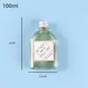 Botella de Bebida de Jugo de Café de Extracción en Frío de Celebridad de Internet de 250 ml Estilo ins con Tapa Té Feliz Botella de Vidrio para Bebidas Frías Creativas Botella Pequeña de Vino