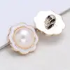 Botones Plásticos Electroplateados al por Mayor para Abrigos de Peluche y Camisas de Mujer, Botones Redondos de Perla Diamantada de Alta Gama Estilo Pequeño Fragancia