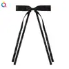 Qiyue Precio Especial Transfronterizo Dulce Color Puro Cinta de Lazo Pasador Elegante Simple Pinza de Pato Accesorios para el Cabello Cola de Mujer Individual