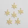 Colgante Individual Relleno de Oro de 14 Quilates Transfronterizo Pieza de Flor con Forma de Abanico Colgante de Forma Especial Pulsera Collar Hecho a Mano con Bricolaje Colgante de Copo de Nieve Accesorios de Joyería