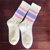 Calcetines Cityboy de marca de moda para hombre y mujer, de algodón, estilo japonés, con rayas gruesas, deportivos, vintage, de longitud media.