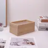 Caja de Regalo Rectangular de Bambú y Madera con Tapa Transparente para Té de Hojas de Bambú Caja de Almacenamiento Caja de Almacenamiento Tapa Cielo y Tierra
