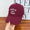 Gorra de Béisbol Bordada con Letras Versátil Estilo Coreano para Mujer, Visera Curva, Hace que la Cara Parezca Más Pequeña, Nueva Gorra de Sol Suave para Primavera y Verano para Hombres