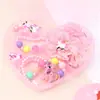 Accesorios para el Cabello de Niños Set de Collar de Kt Cat Princesa Elsa Color Macaron Pulsera para Bebé Niña Regalo de Día Festivo para Niños