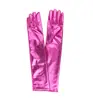 Luvas Femininas Extralongas de Couro Envernizado Sexy Elásticas 50cm Transfronteiriças Fantasia de Ópera Cosplay Luvas Escuras
