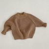 Ropa Infantil Coreana Estilo Bosque Nueva Colección Invierno Suéter Grueso de Punto Capa Base Suéter de Cuello Medio Alto Manga Larga para Niños y Niñas