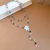 Pulseira Colar de Flores com Gotejamento de Resina e Strass Transfronteiriço Europeu e Americano Estilo Ins Corrente da Clavícula Colar de Luxo Leve Toque de Alta Qualidade Acessório para Mulheres