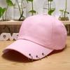Gorra de Béisbol Versátil para Mujer con Anillo Metálico, Sombrero de Sol Negro Moderno para Hombres y Estudiantes, Transpirable y Casual